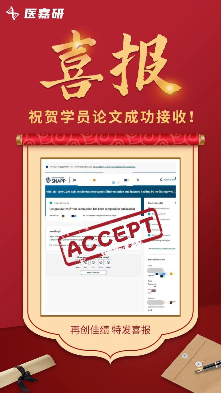 学员论文成功接收喜报
